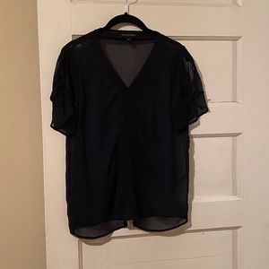 Sheer navy top